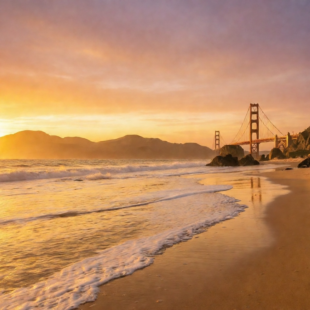 Change the background to a sunset beach — JoyAI Image Edit Model output